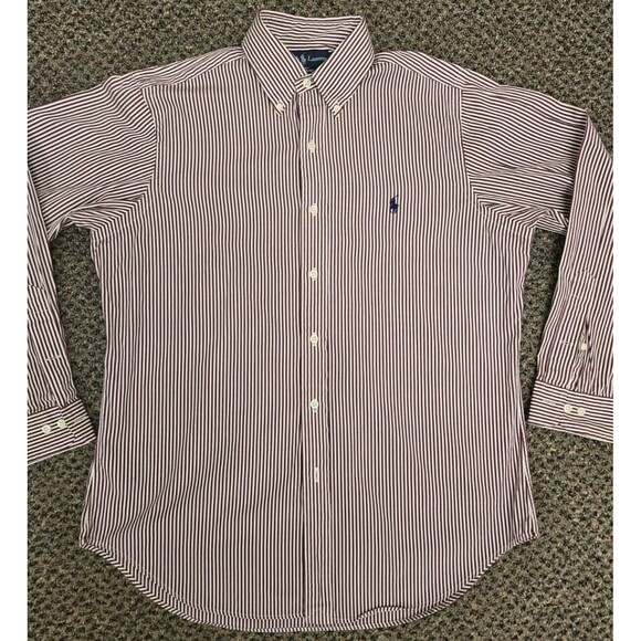 Ralph Lauren Classic Fit Striped Button Shirt Long Sleeve (Men's 15.5 / 33) - Picture 1 of 14